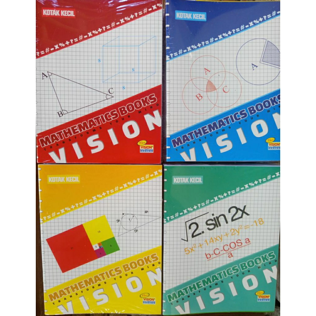 

(1 Pak) Buku Kotak Kecil / Buku Strimin/ Buku matematika Vision 38 Lembar