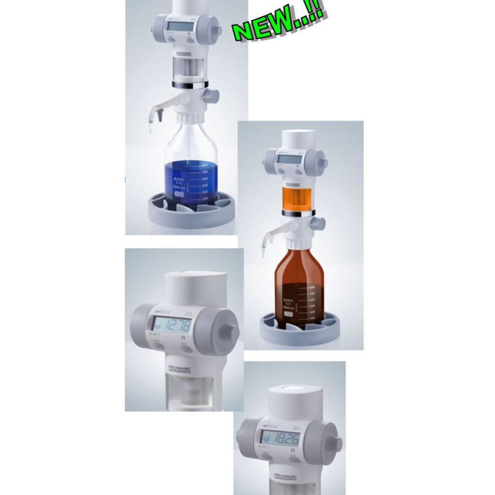 HIRSCHMANN | BURET DIGITAL 20mL SOLARUS without Bottle. Digital Burette Buret