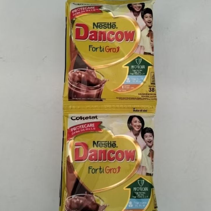 

susu bubuk Dancow cokelat || susu Dancow cokelat sachet