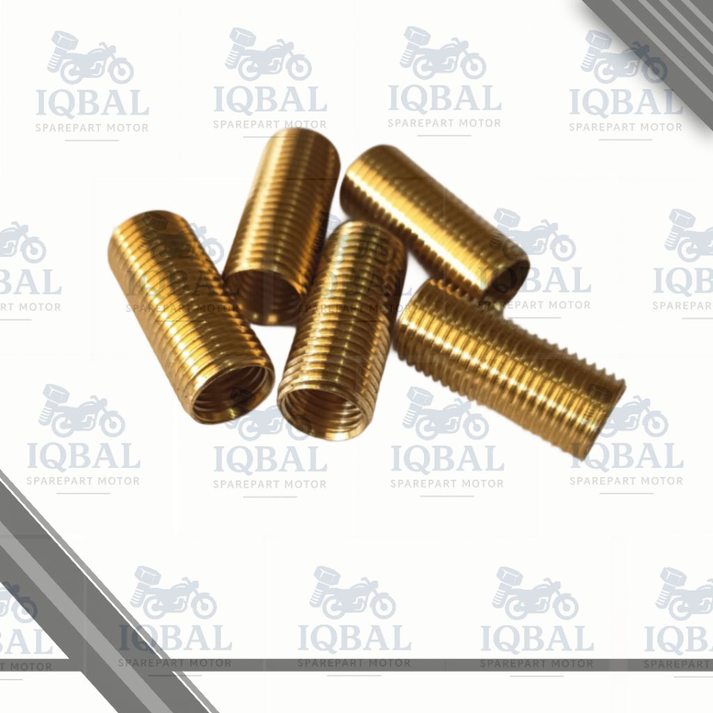 Sok Drat Sokdrat M10×M12 Baut 14 Kuningan Asli