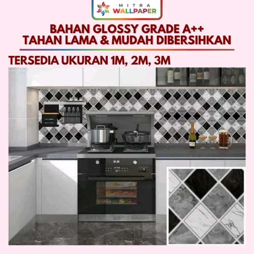 Wallpaper Sticker Dinding Dapur Walpeper Dinding Dapur Putih Polos Glossy Walpaper Polos Glosy