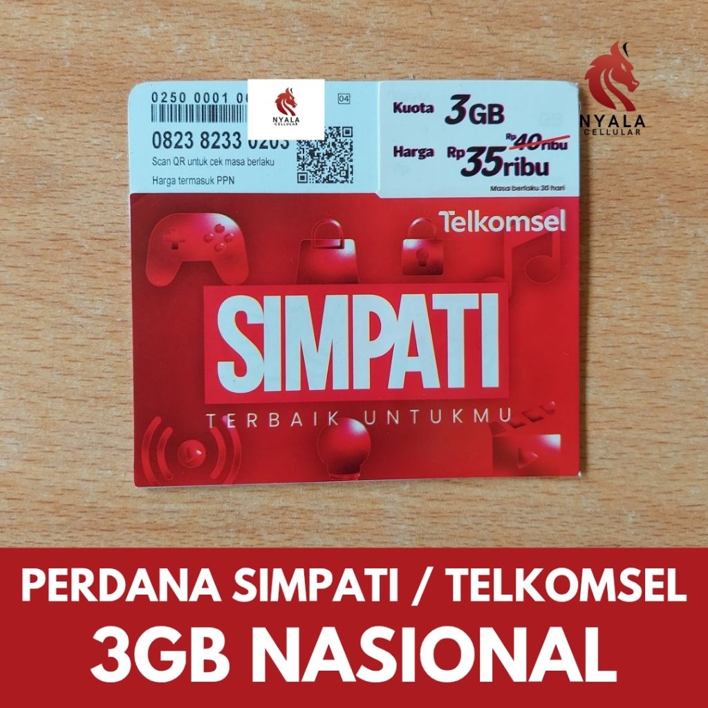 KARTU PERDANA 3GB MURAH TELKOMSEL SIMPATI 10 PCS