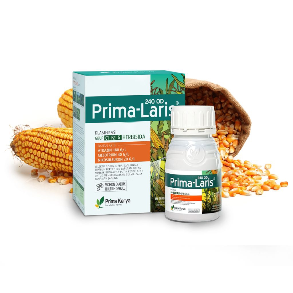 HERBISIDA SELEKTIF JAGUNG PRIMA-LARIS 240 OD KEMASAN 500 ML & 1 LTR (RUMPUT MATI JAGUNG AMAN & SEHAT