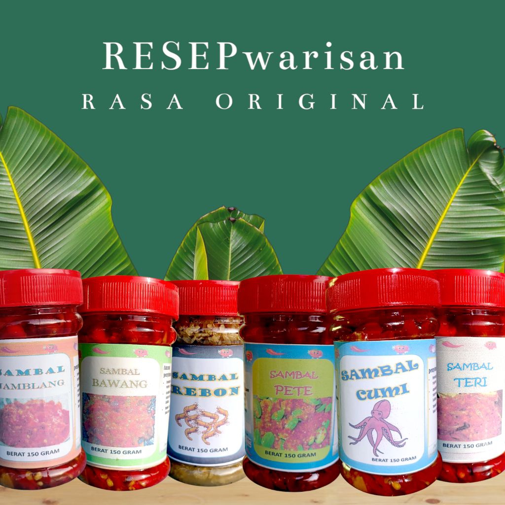 

Sambal cumi, sambal jamblang, sambal pete dll 150 gram