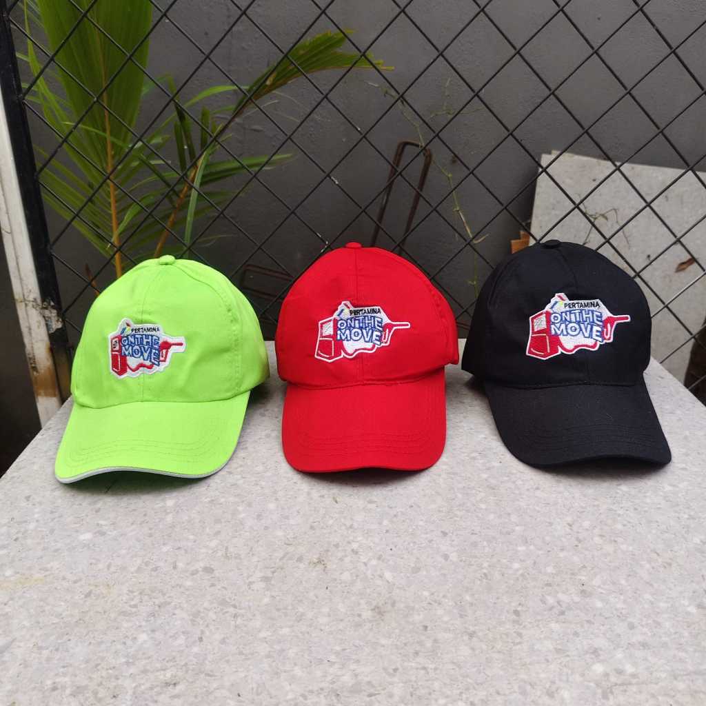 TOPI OPERATOR SPBU PERTAMINA LOGO ON THE MOVE