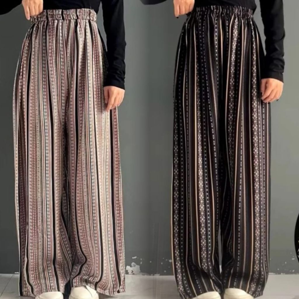 Kulot Rayon Panjang Motif Terbaru Celana Wanita Jumbo Motif