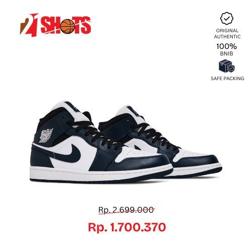 AIR JORDAN I MID "ARMORY NAVY" SEPATU SNEAKERS PRIA ORI