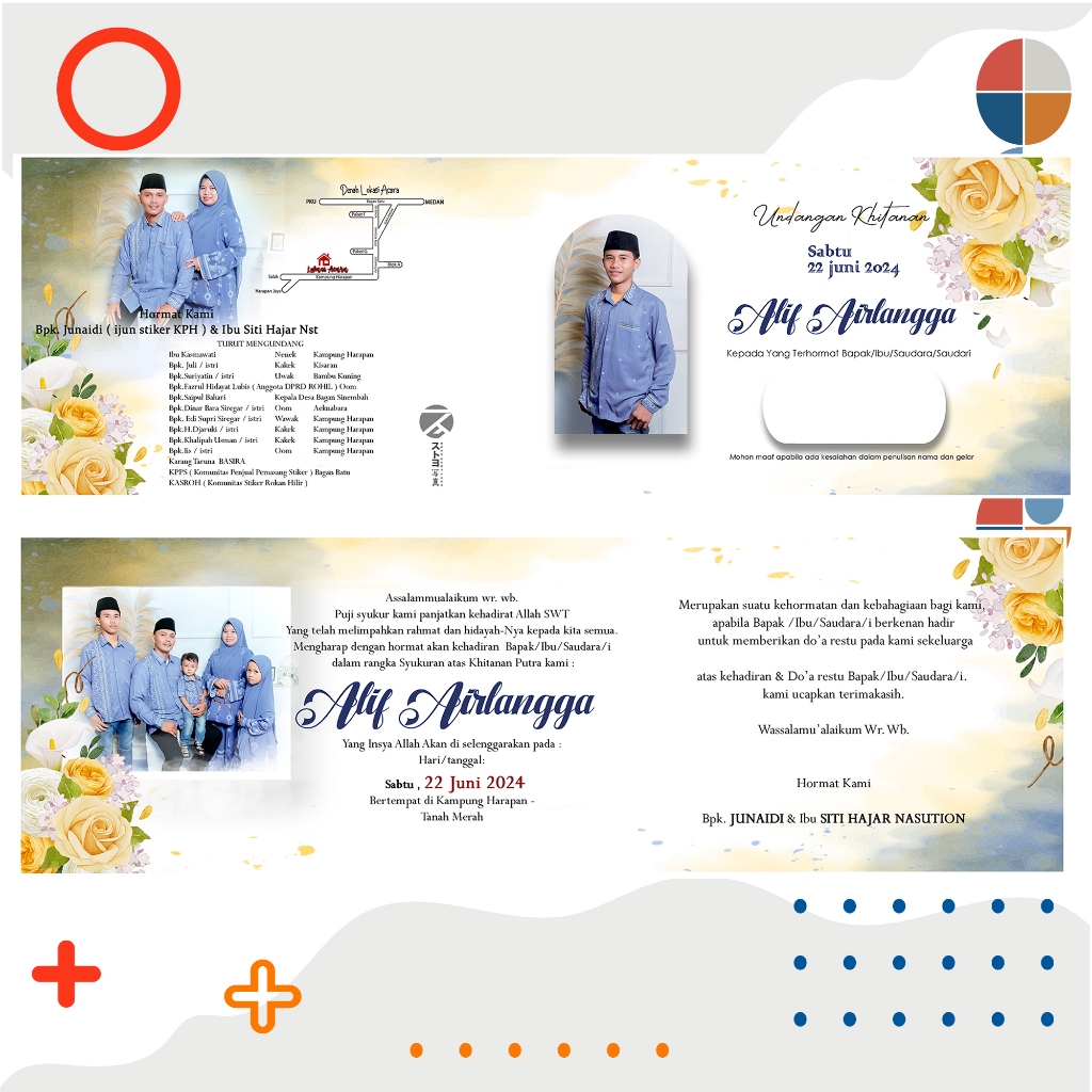 undangan pernikahan undangan khitanan undangan mengayunkan murah simple keren