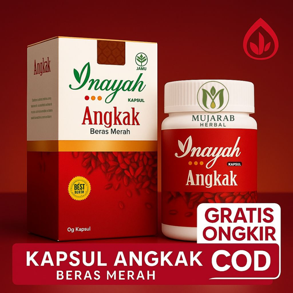 Herbal Alami Obat DBD & Tipes Kapsul Angkak - Beras Merah - INAYAH ANGKAK