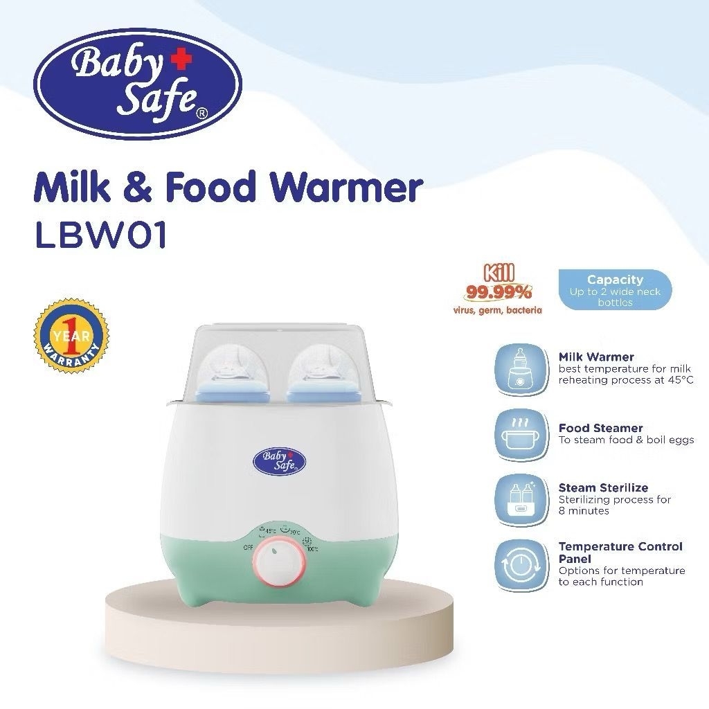 BabySafe - LBW01 - Alat Steril Botol Susu 4in1 | Alat Steril dan Penghangat Makanan | Alat Steril Bo