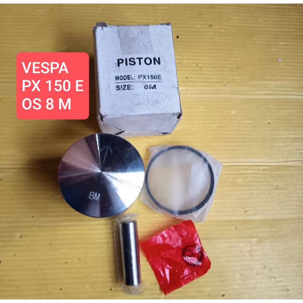 Piston   seher plus ring pir pen kancing set  Vespa PX 150 E PX150 E  PX E  OS 8 m