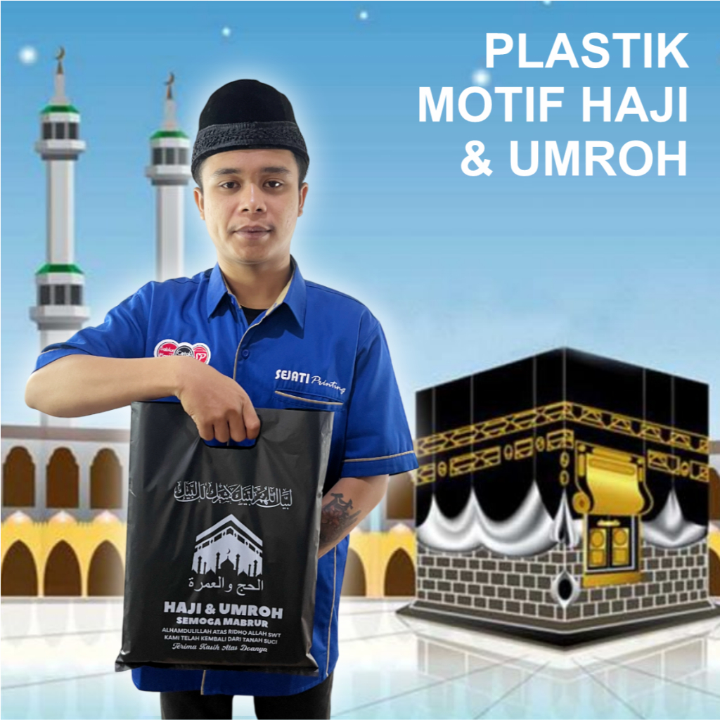 

(Isi 50Pcs Hitam Size 30cm x 40cm) Kantong Plastik Ibadah Haji, Umroh, Lebaran Haji | Kantong Plastik Souvenir Haji & Umroh, Kemasan Parcel Haji