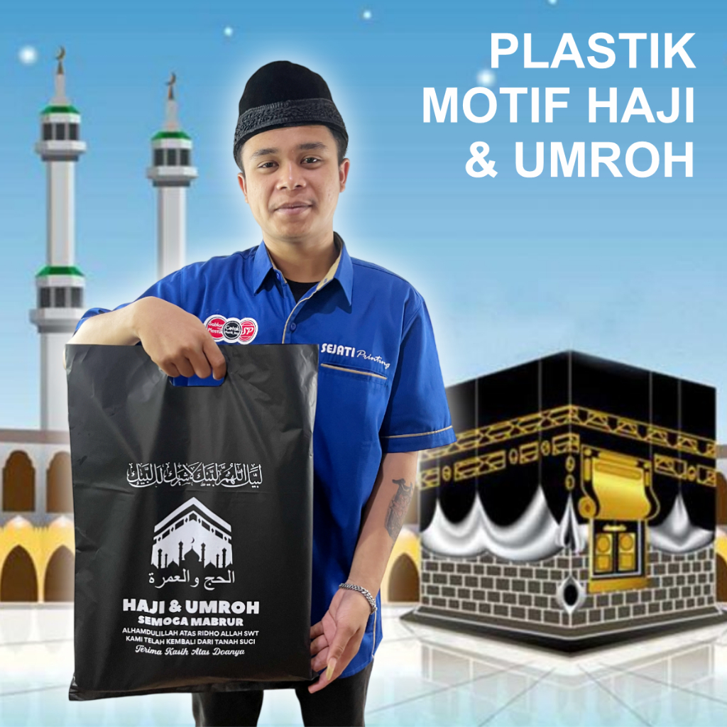 

(Isi 50Pcs Hitam Size 35cm x 50cm) Kantong Plastik Ibadah Haji, Umroh, Lebaran Haji | Kantong Plastik Souvenir Haji & Umroh, Kemasan Parcel Haji