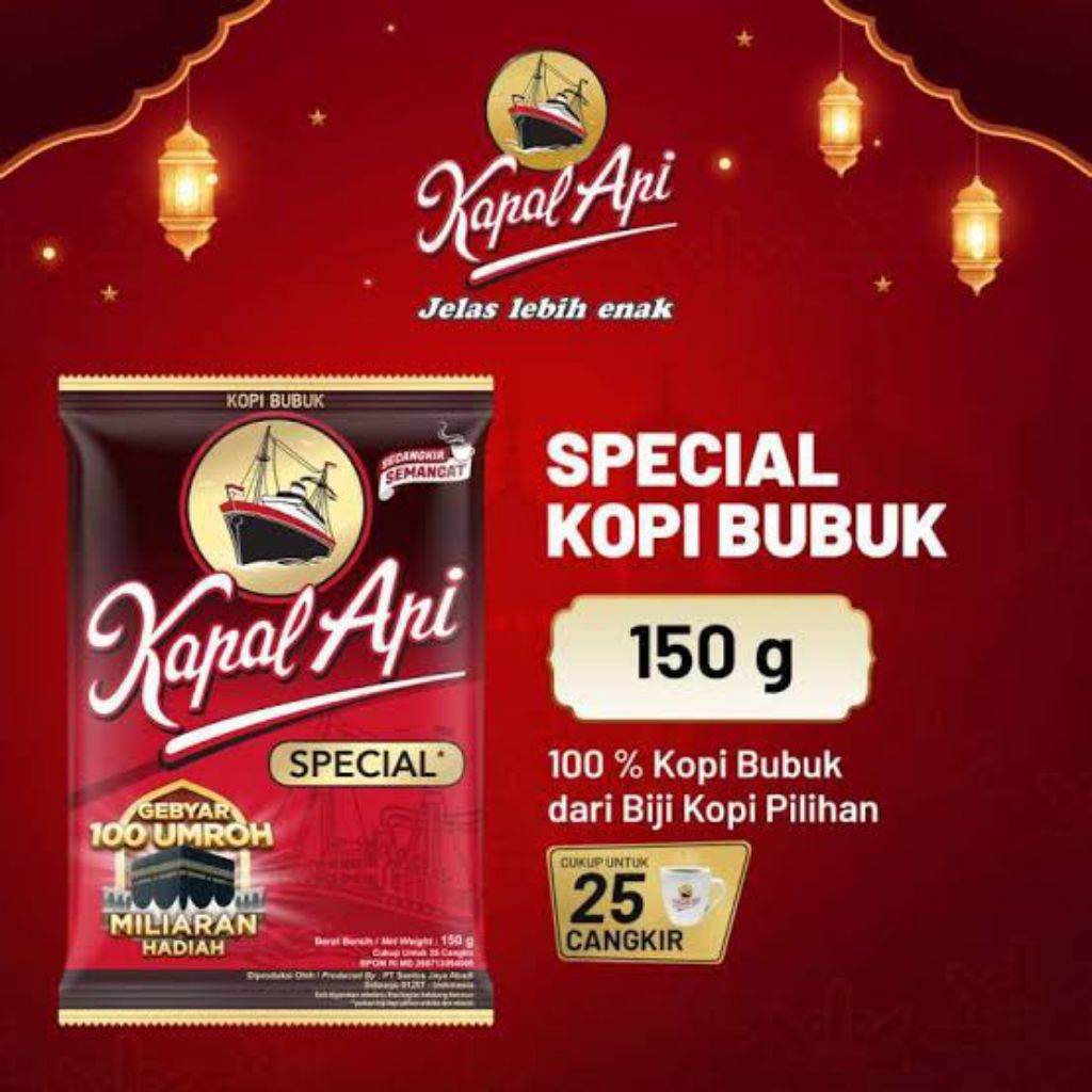 

Kapal Api Special 150gram / kapal api special murah / kapal api special bubuk / kapal api kopi murni