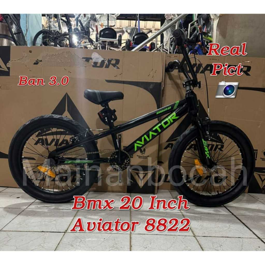 SEPEDA ANAK LAKI BMX 20 INCH AVIATOR 8822 BAN 3.0 TERBARU