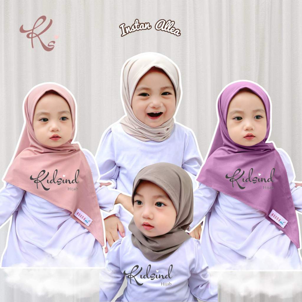 Jilbab Anak Instan | Segitiga Instan Anak Jersey | Pashmina Instan Anak