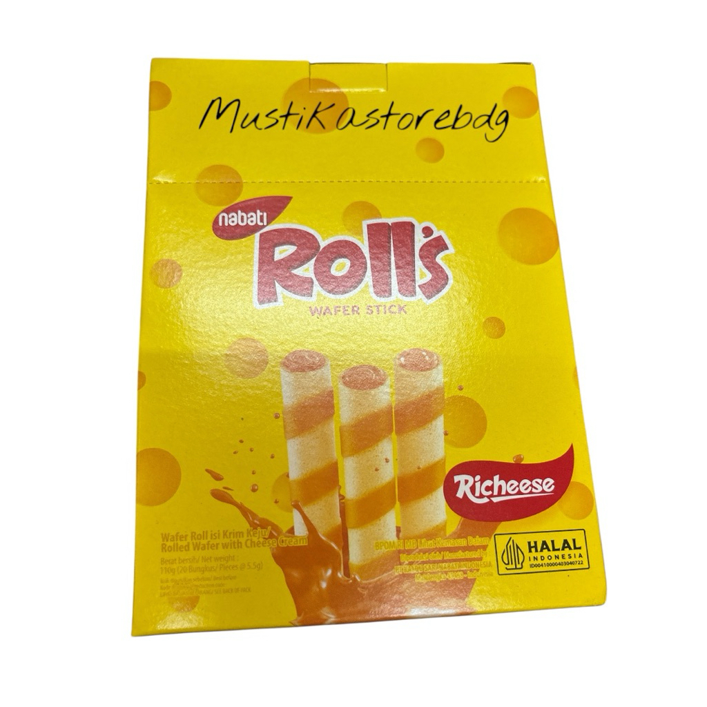 

Nabati Rolls Keju Wafer Stick Isi 20