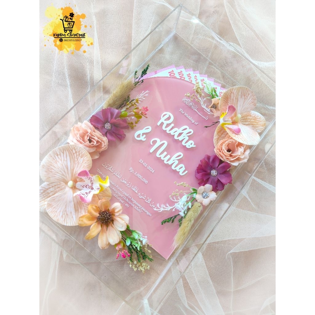 mahar akrilik |mahar cantik| mahar murah |mahar transparan