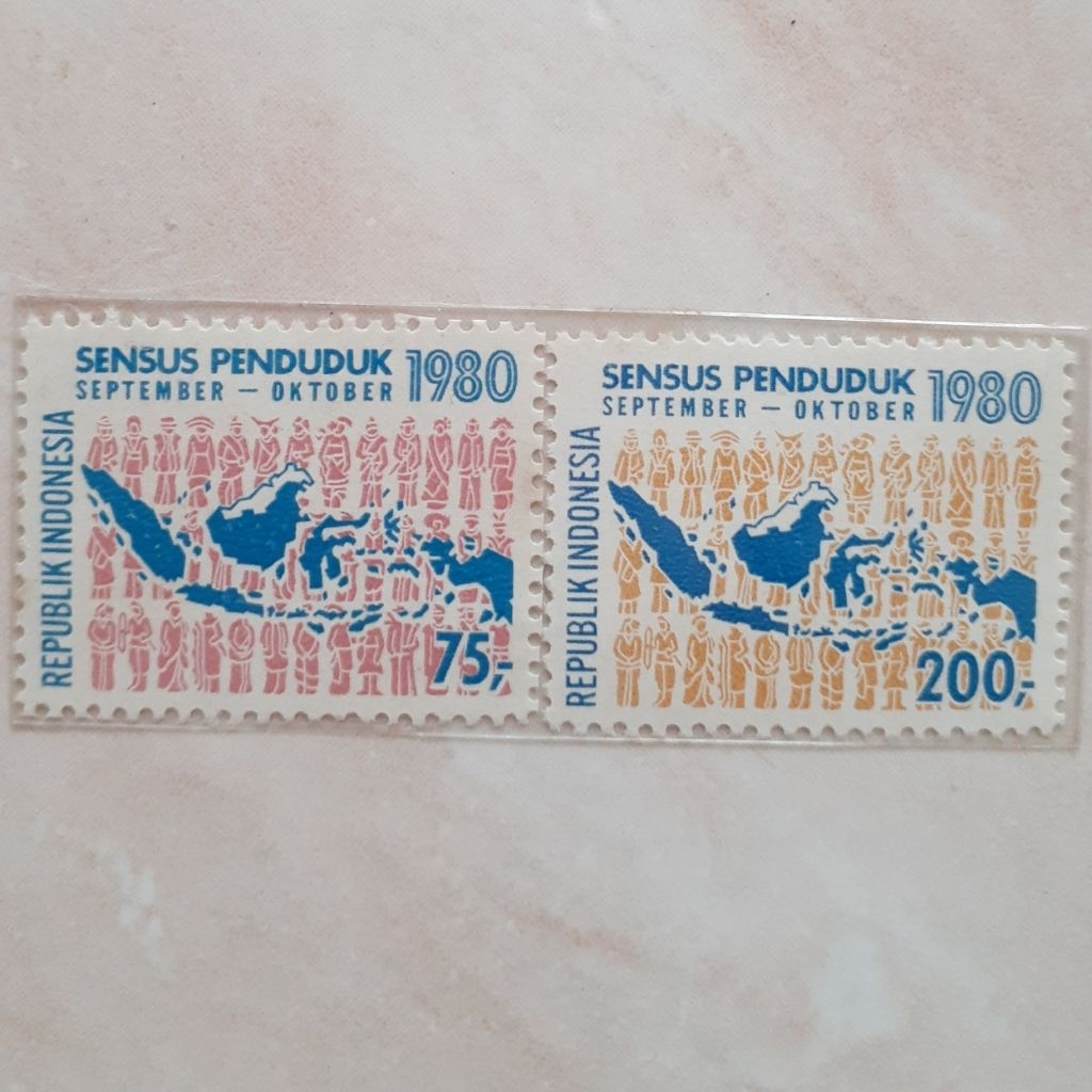 

Perangko Indonesia Sensus Penduduk Tahun 1980 set lengkap 2pcs