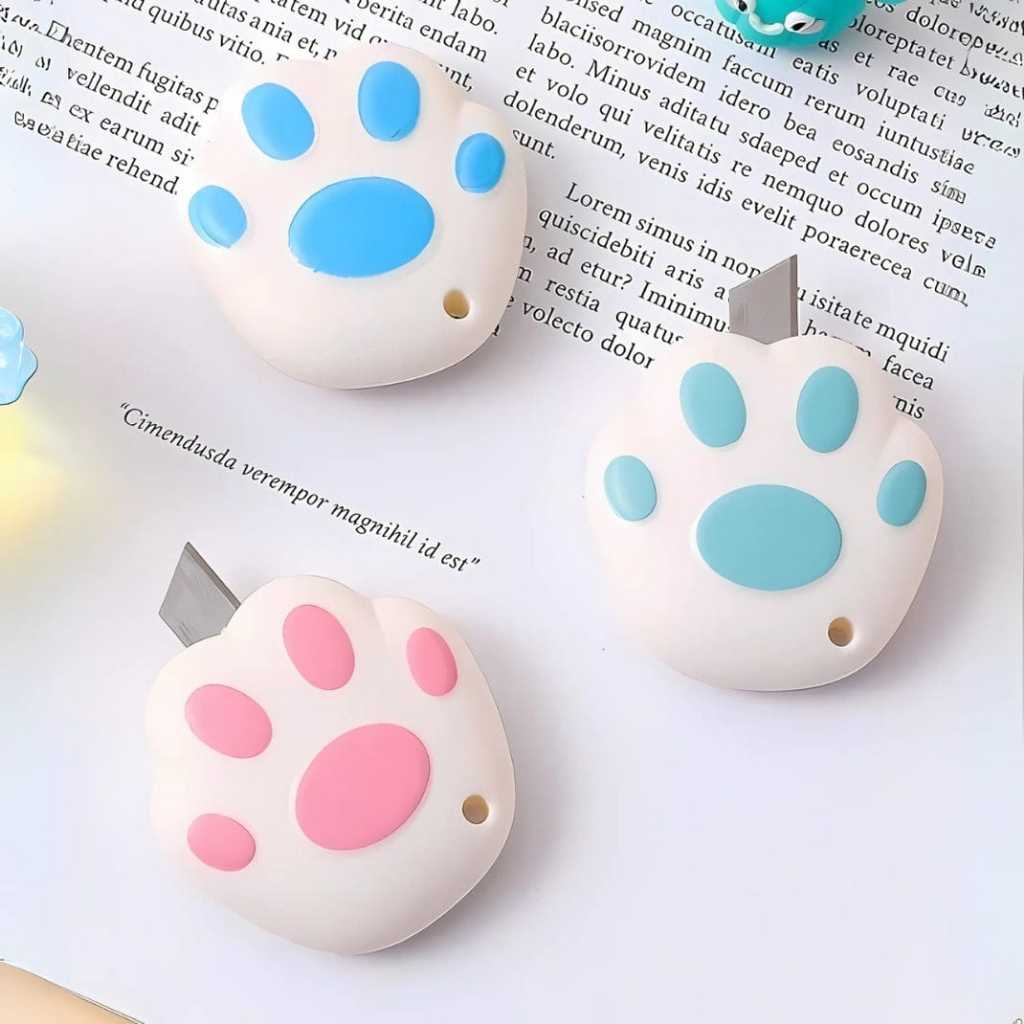 

Mini Cutter Cat Paw Colorful Pemotong Kertas Karakter