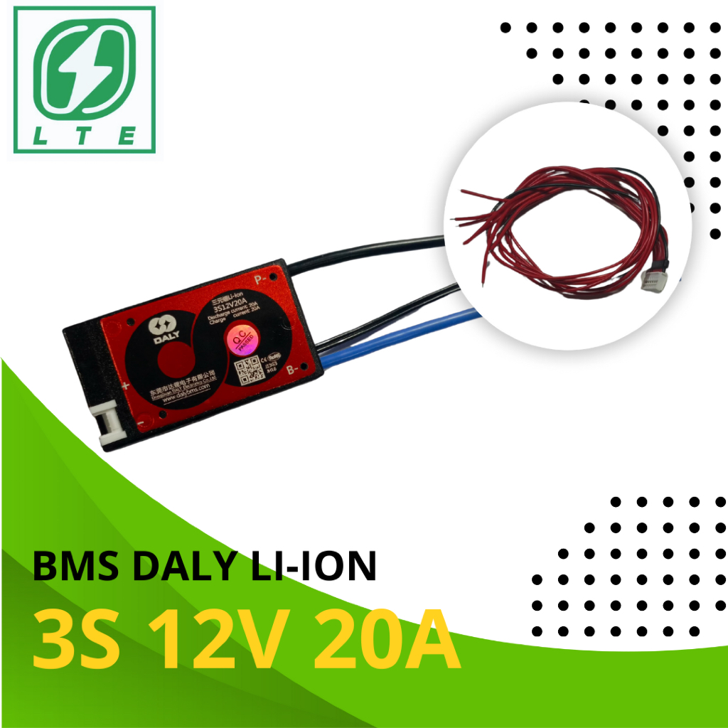 BMS DALY 3S 12V Li-Ion 15A, 20A, 30A, 40A, 50A, 60A, 80A