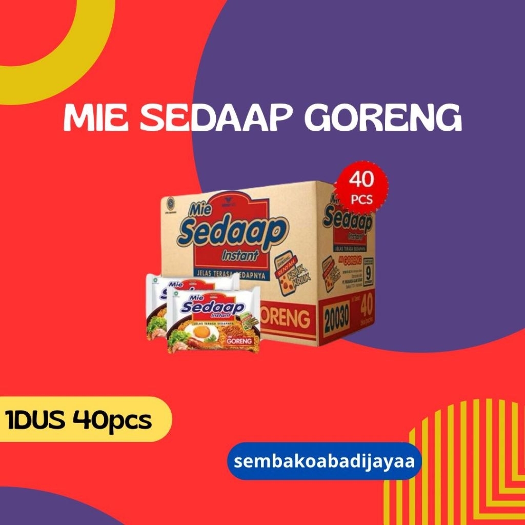 

mie sedap goreng 1dus 40pcs,exp aman,promo terbatas