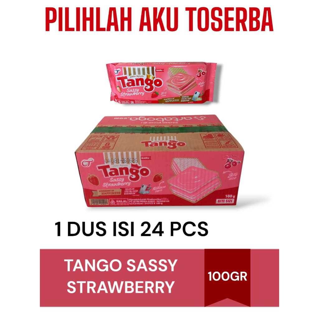 

Tango Wafer SASSY STRAWBERRY 110 gr MENJADI 100 GR - ( HARGA 1 KARTON ISI )
