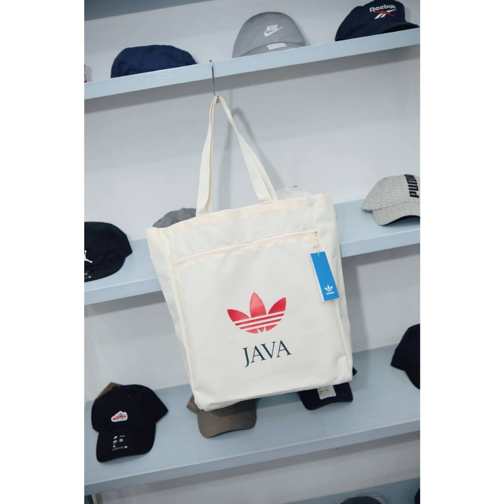 Tas totebag pria adidas java white adicolor classic shopper bag