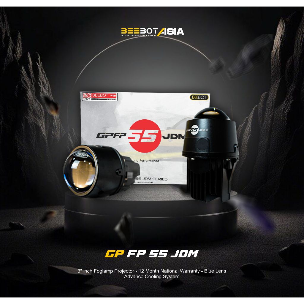 BEEBOT BILED FOGLAMP PROJECTOR 3inch - GP FP55 MK II JDM 2 WARNA 50-55WATT