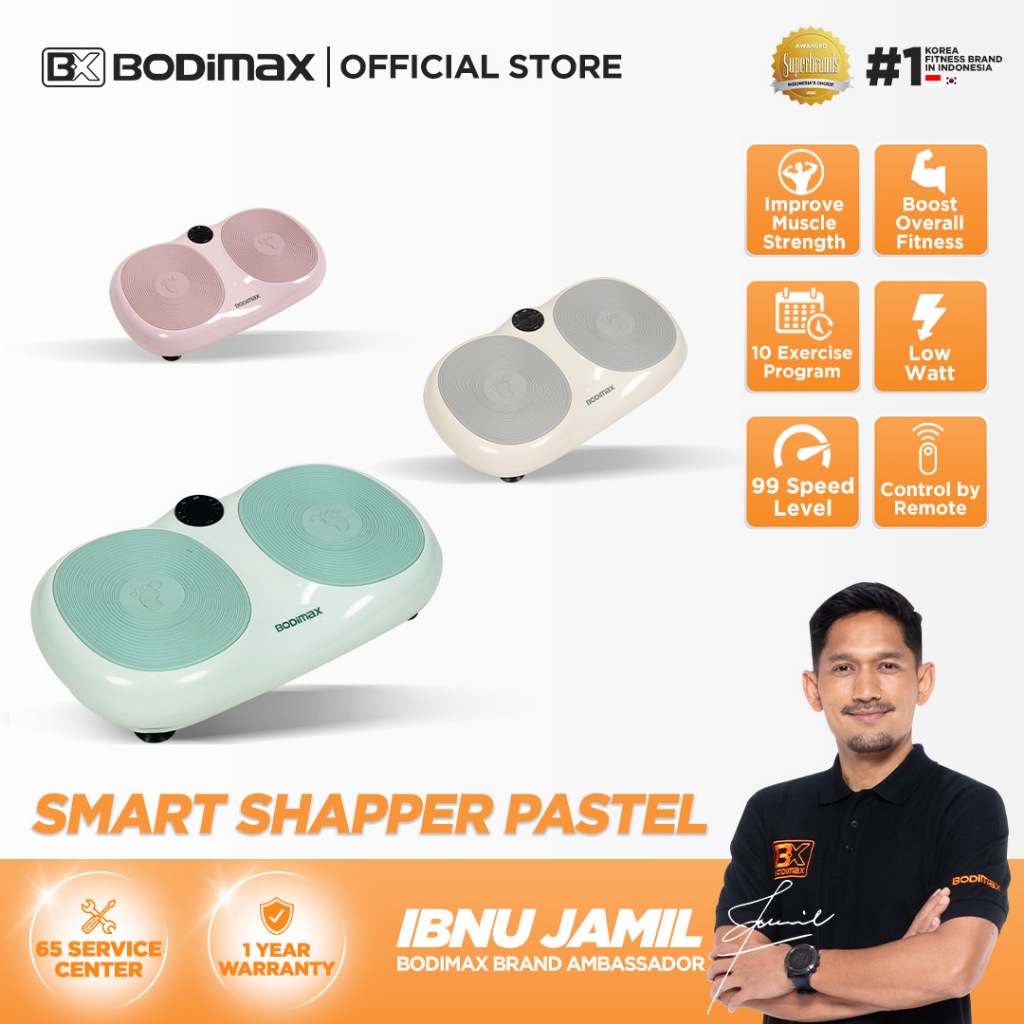 BODIMAX SMART SHAPER PASTEL - Body Slimmer Massager / Pelangsing Perut / Mesin pembakar lemak dan pe