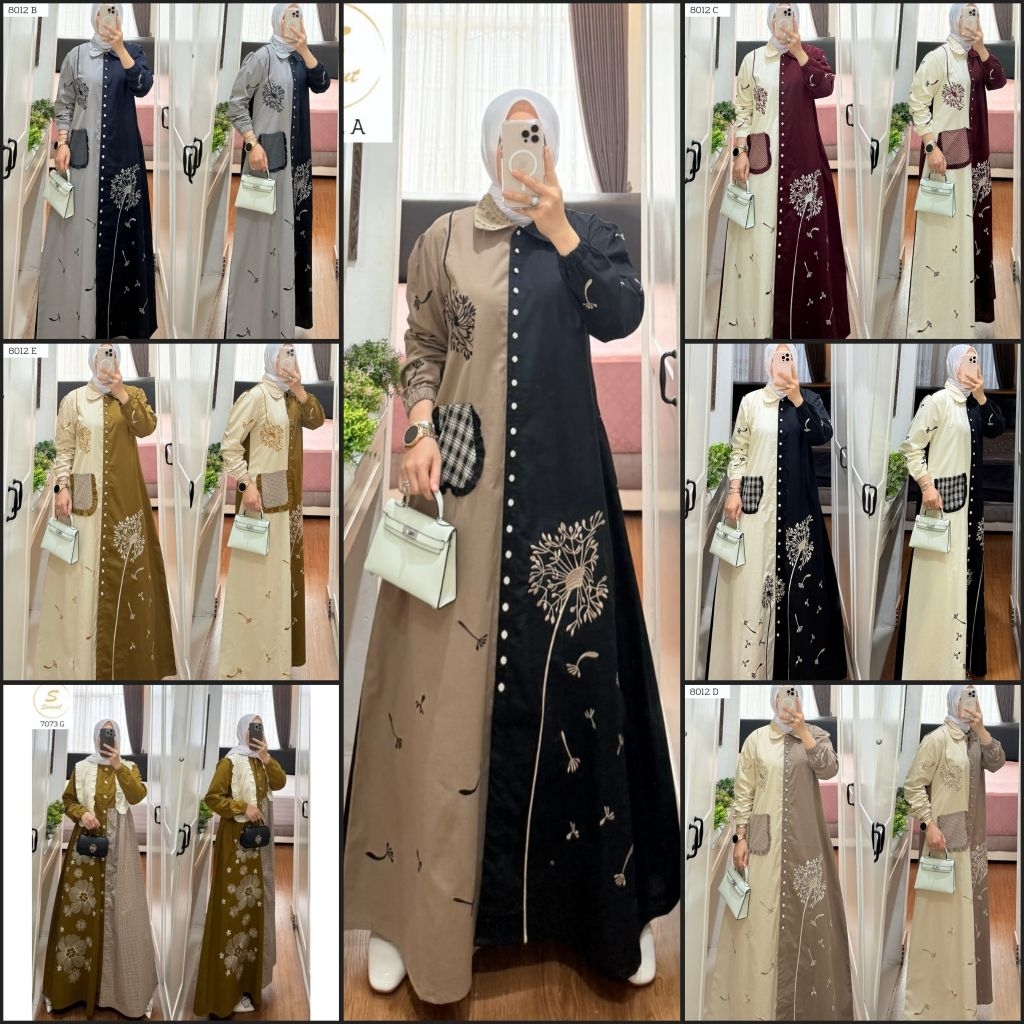 GAMIS KATUN BORDIR SYAINA BY SMUT TERBARU BEST SELLER ((READY))