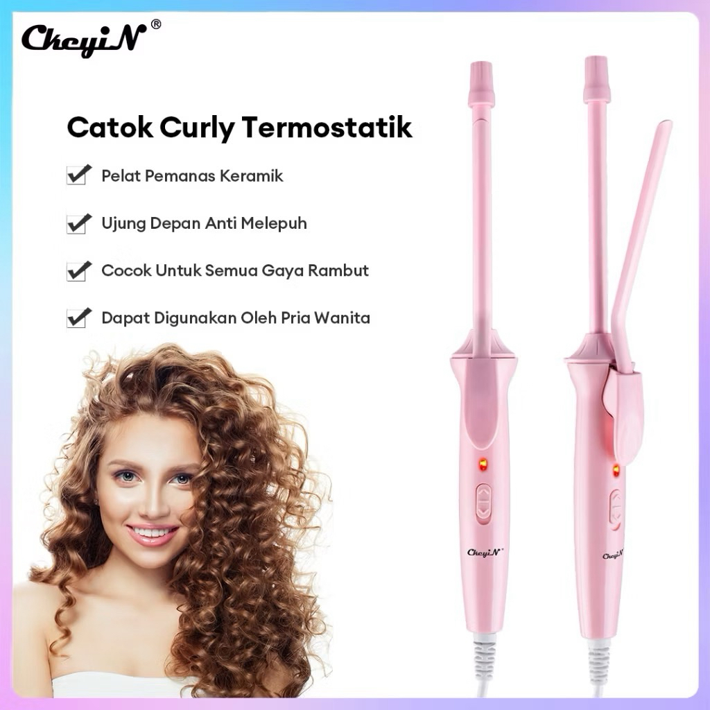 CkeyiN Hair Curler Termostatik Catokan Keriting Hair Curly Catokan Curly Profesional Keriting Rambut