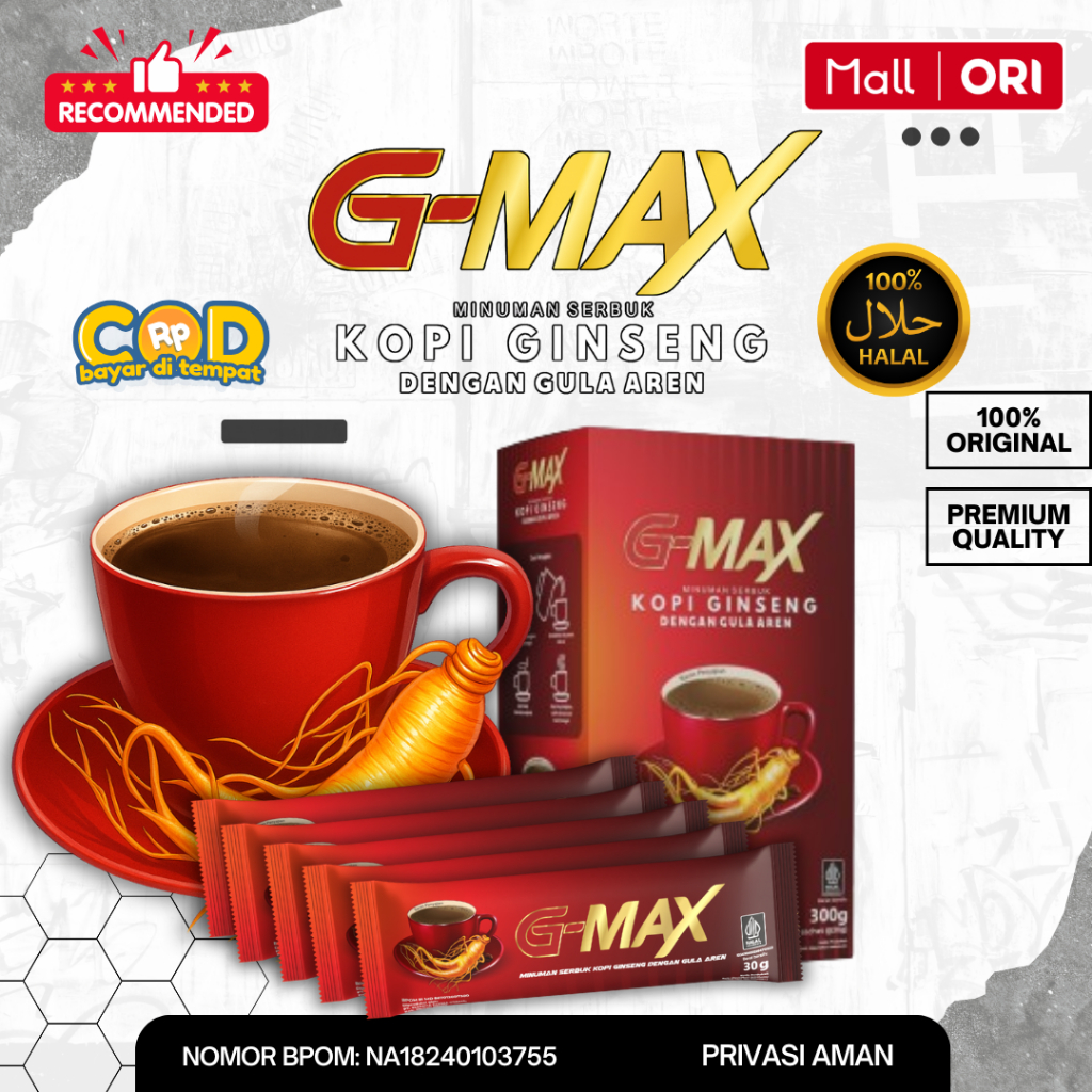 

G-MAX Kopi Gingseng Stamina Pria Original BPOM