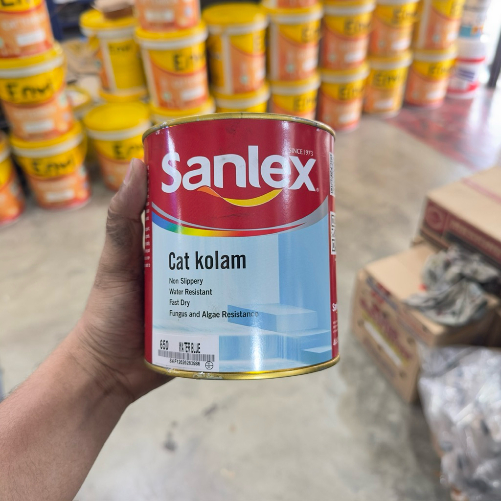 SANLEX cat kolam ikan warna biru