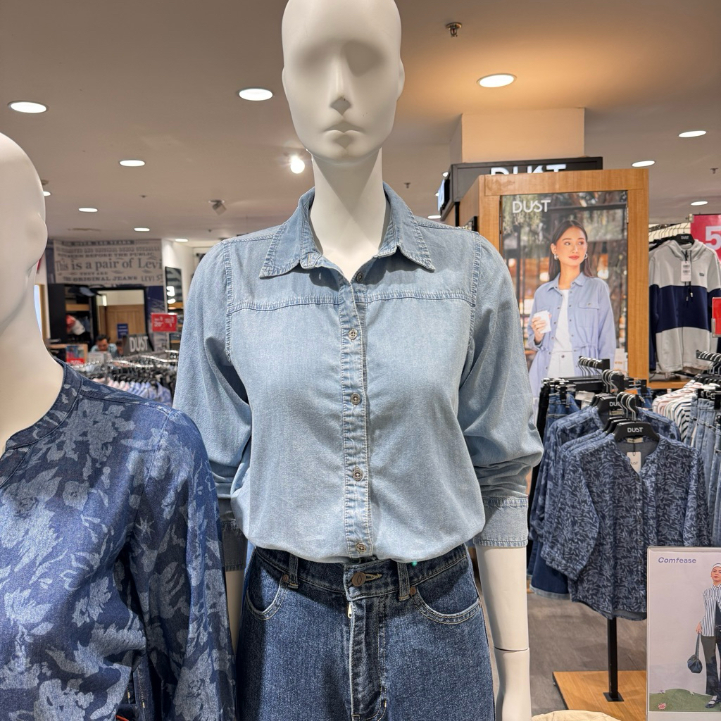 DUST - NEW Kemeja Denim Jeans Wanita (S-XXL)