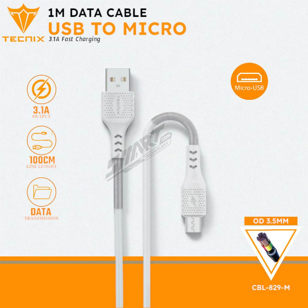 TECNIX CBL-829-M Kabel Data Micro Kabel Micro fast charging 3.1A ORI