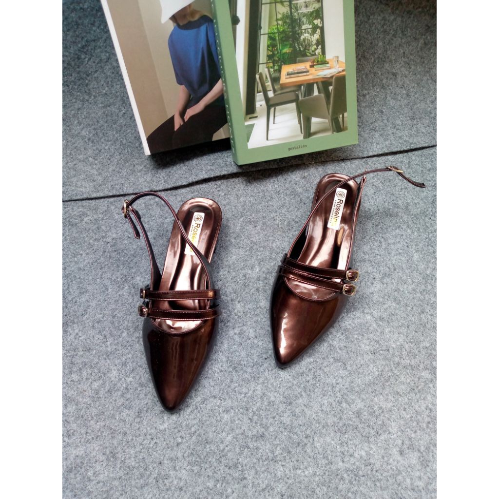 sepatu heels mules terbaru  hak 3cm big  size