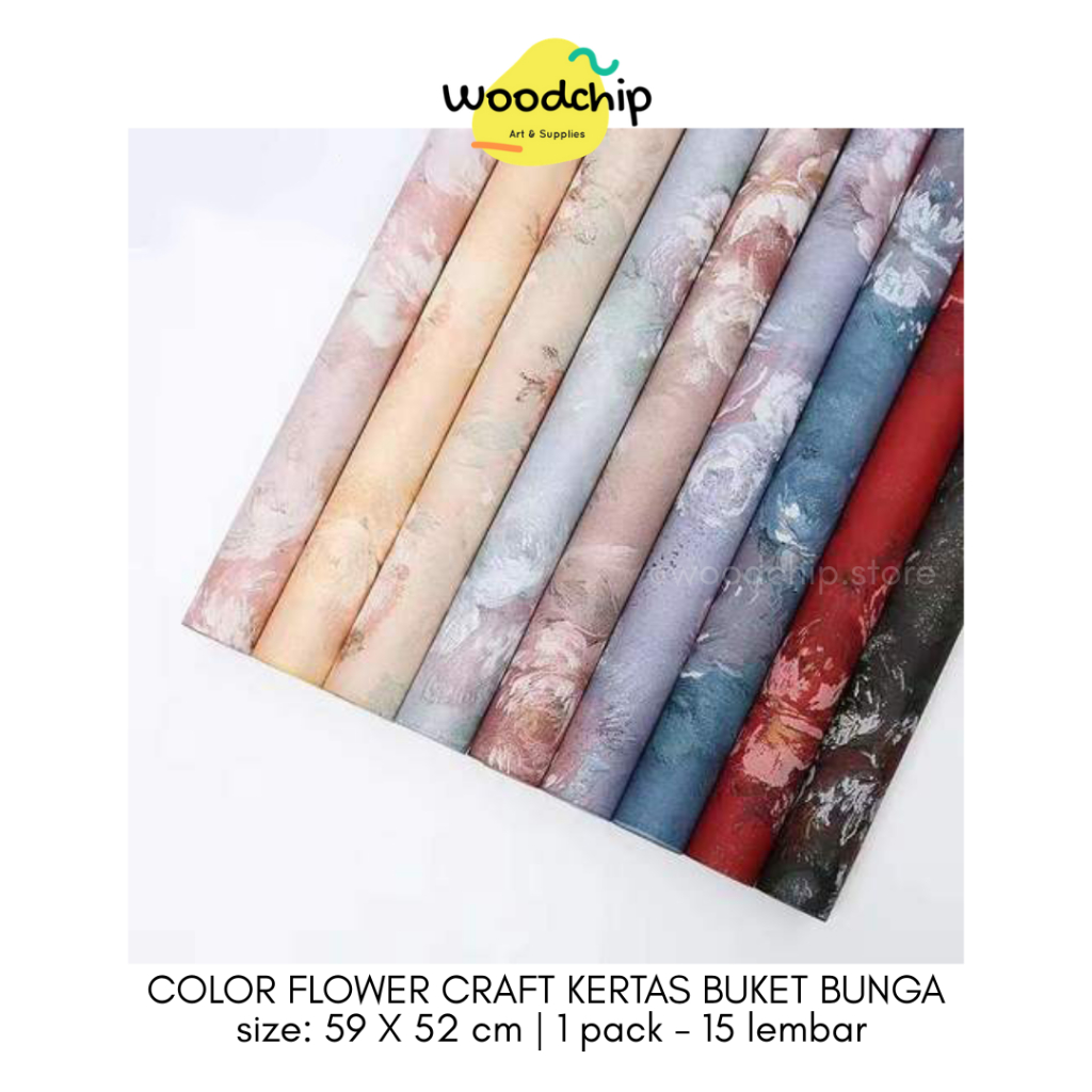 

[PACK] COLOR FLOWER CRAFT PAPER | KERTAS BUKET BUNGA - KERTAS KADO - WRAPPING PAPER - SAMPUL BUKU