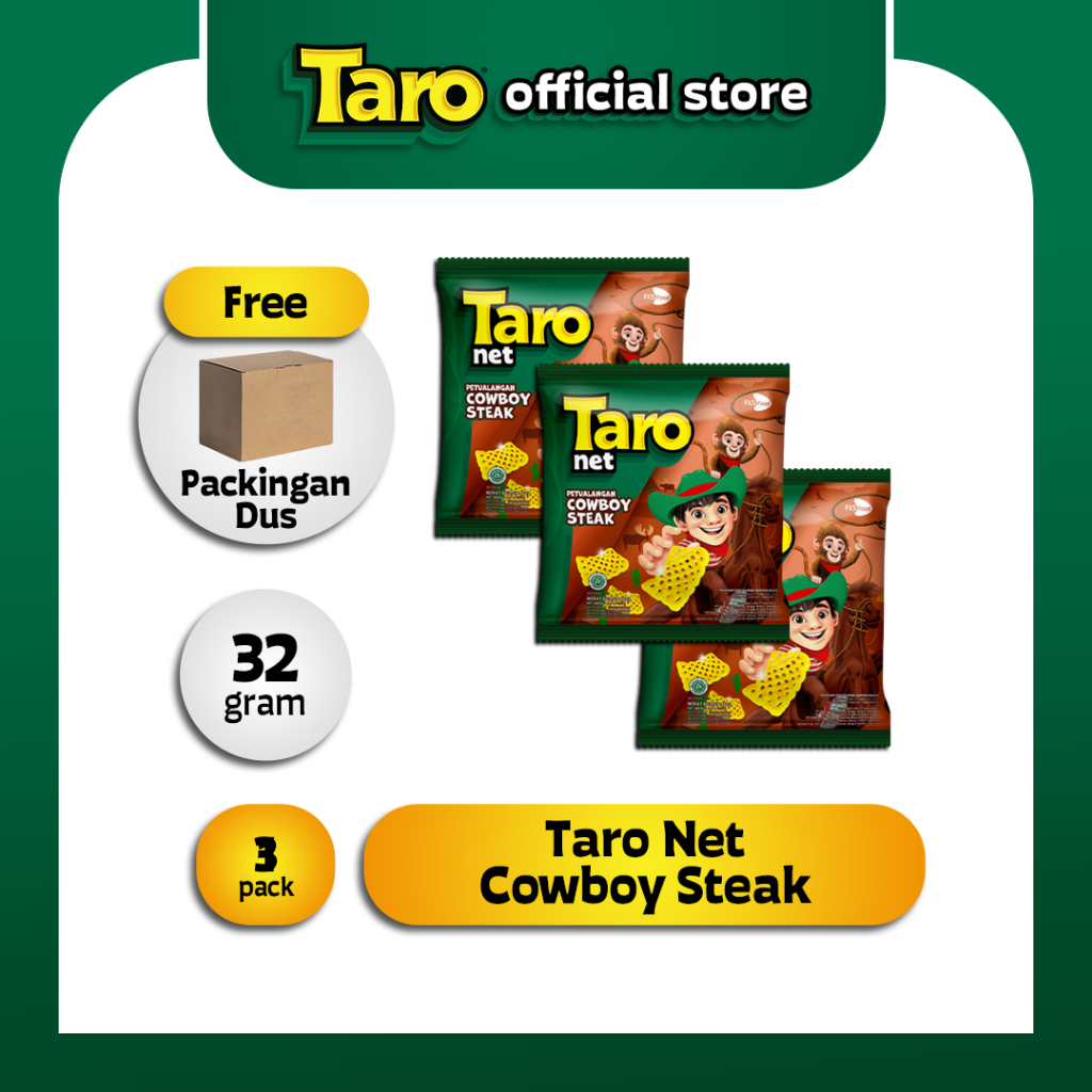 

TARO Net Cowboy Steak 32g 3 pcs Snack Ringan