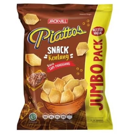 

Piattos Snack Kentang Sapi Panggang 120 gram (Jumbo Pack)