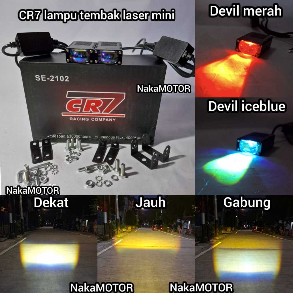 CR7 Lampu Tembak Laser Mini SE2102 Original Waterproof