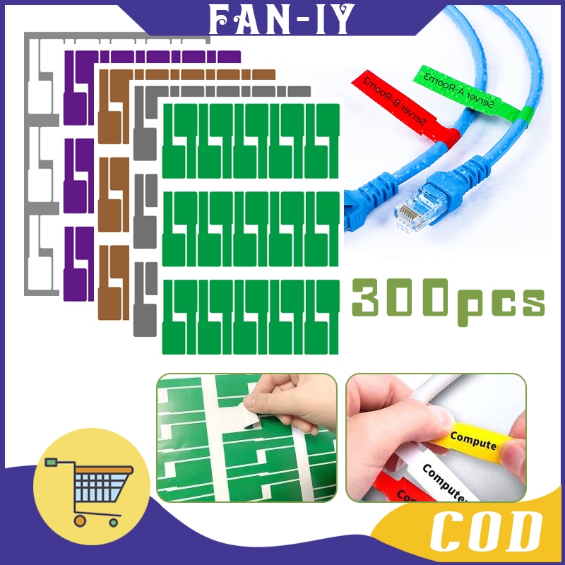 

Isi 300 Label Kabel Jaringan Penanda Kabel Stiker Anti Air Stiker Label Kabel