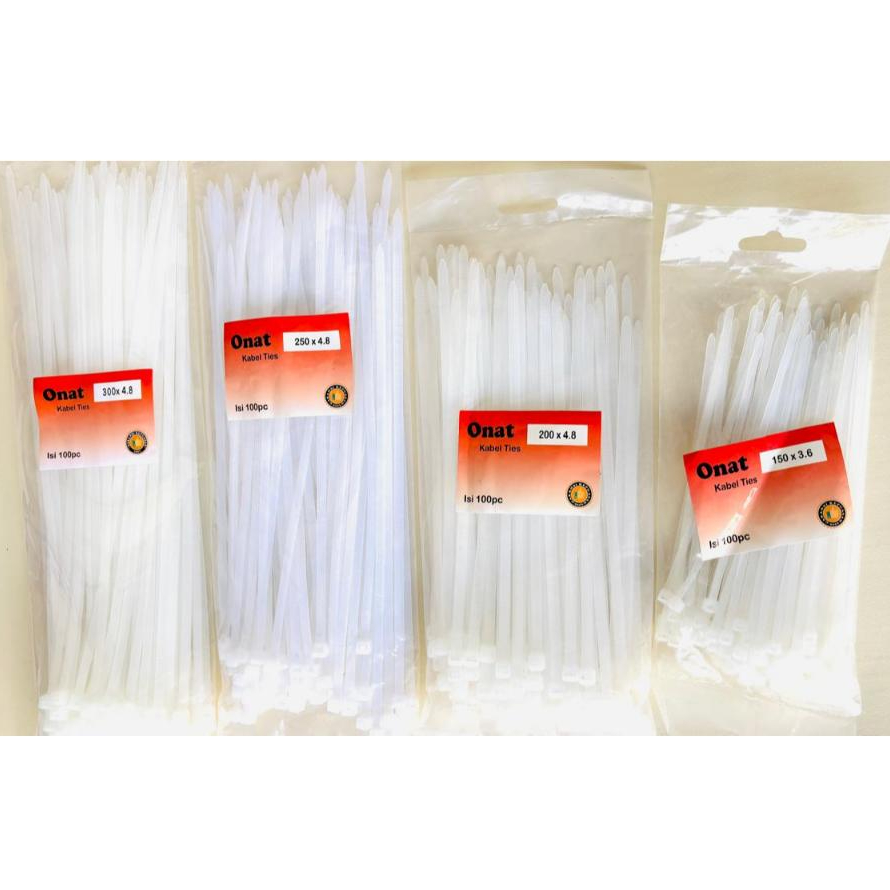 

Kabel Ties [PUTIH] 10cm/15cm/20cm/25cm/30cm (1pack isi @100pcs)