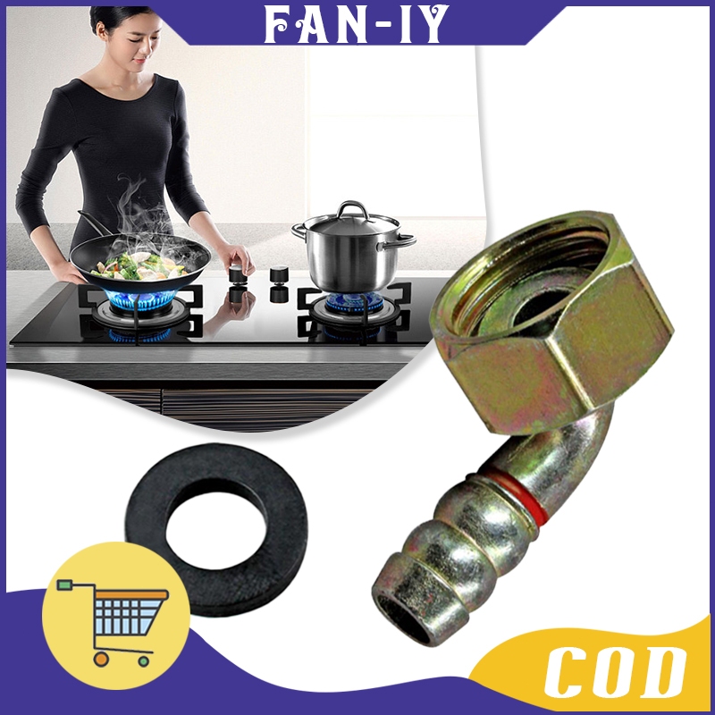 Selang Gas  Kompor Tanam Nepel Selang Gas Drat 1/2" Elbow Selang Gas Serbaguna