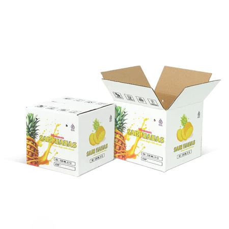 

Box Kardus Sari Minuman Model Normal Kotak Packaging Kemasan 12x120 Sari Nanas Putih