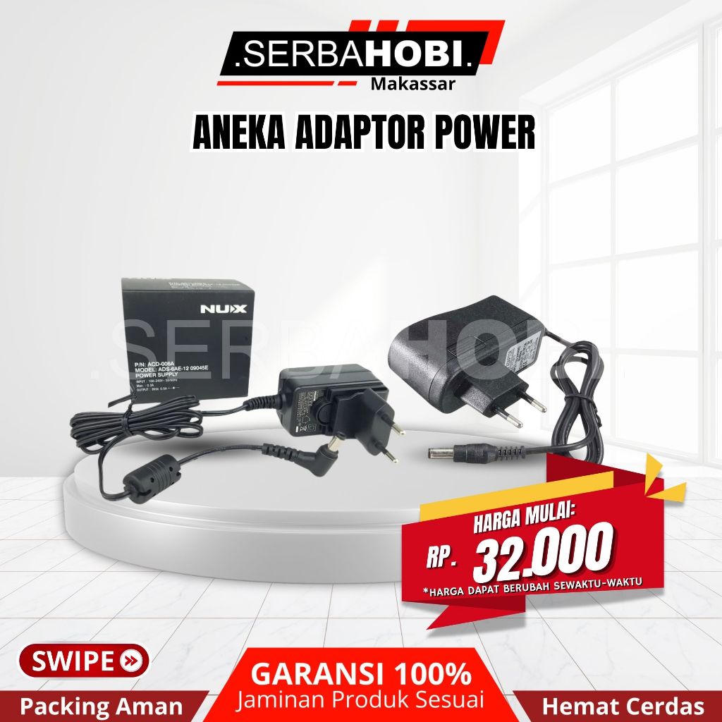 ADAPTOR NUX / ADAPTOR EFEK GITAR / ADAPTOR DRUM NUX