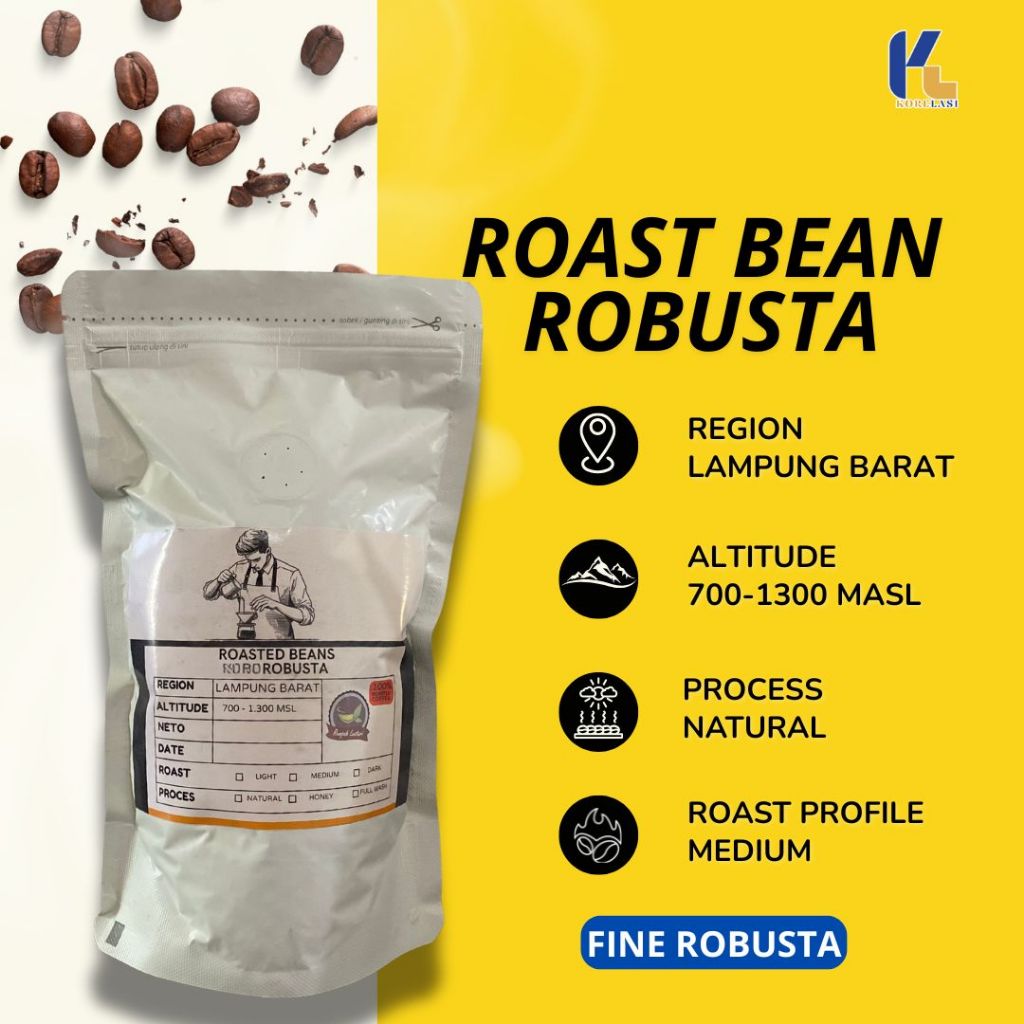 

kopi roast bean fine robusta lampung barat