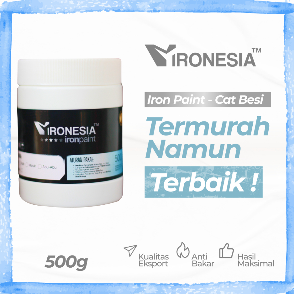 Cat besi pagar Ironesia anti karat anti gores hitam doff glossy bisa untuk stainless galvanis alumun