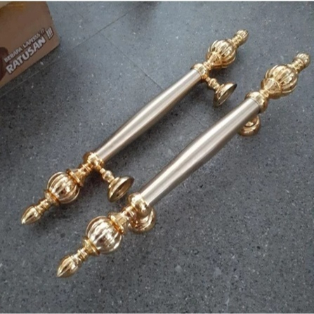 Handel Hendel Gagang Tarikan Pegangan Pembuka Pintu Kayu Rumah Estetik Kuningan Stainles Premium