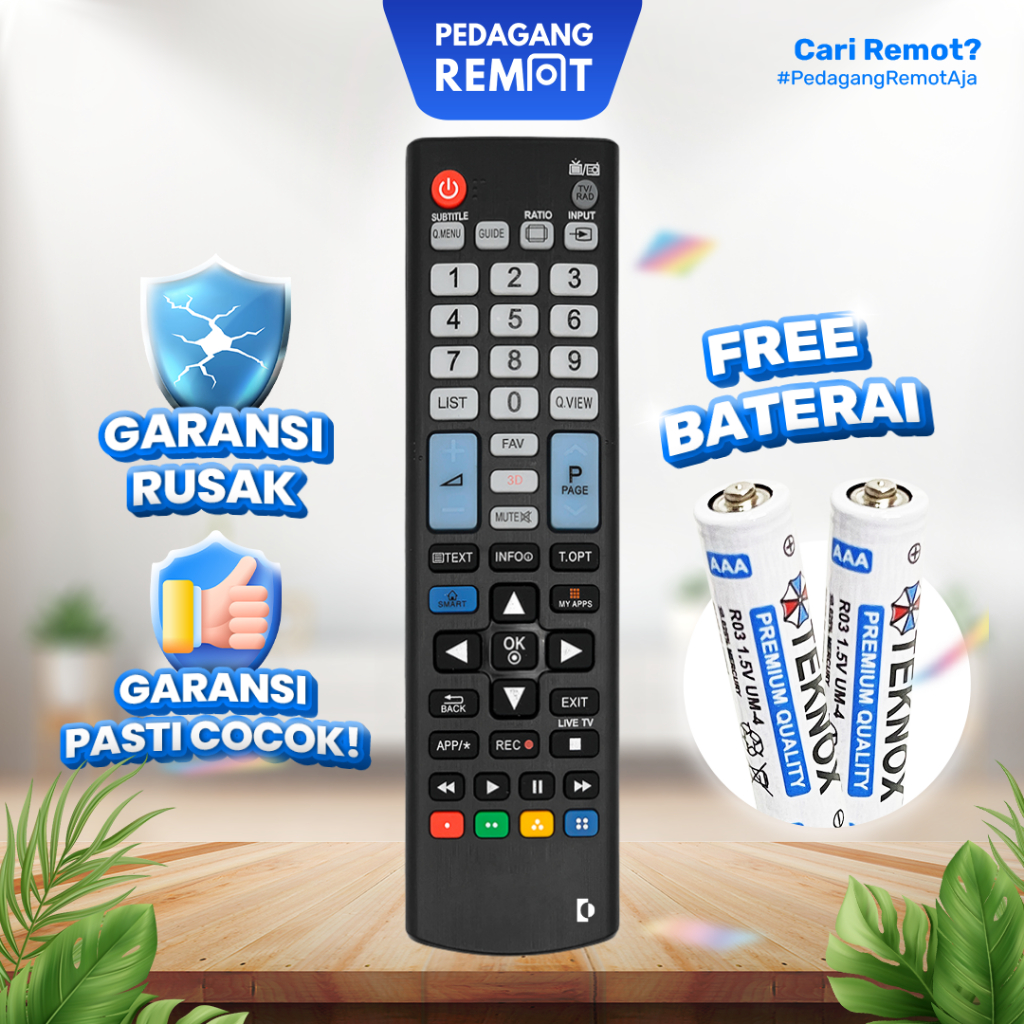 Remot Remote TV LG LCD Smart TV 3D AKB73975761